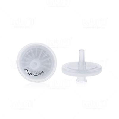 25mm PTFE Hydrophilic Welded Syringe Filter 0.22um with Printing