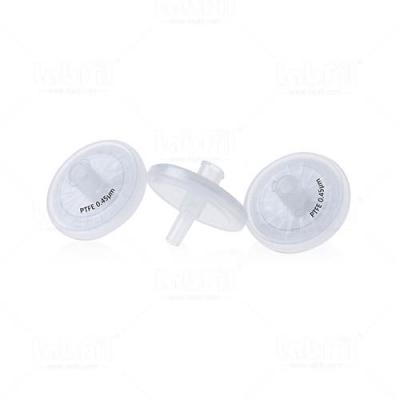 25mm PTFE Hydrophobic Welded Syringe Filter 0.45um with Printing