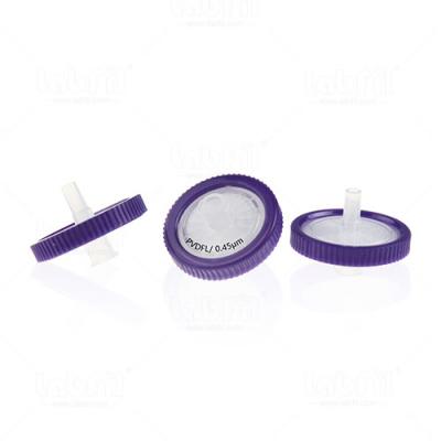 25mm PVDF Hydrophilic Syringe Filter 0.45um with Outer Ring and Printing