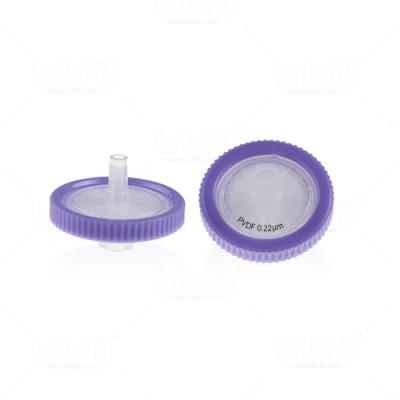 25mm PVDF Hydrophobic Syringe Filter 0.22um with Outer Ring and Printing