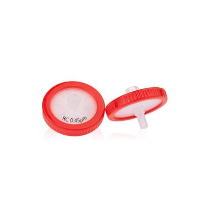 25mm Regenerated Cellulose Syringe Filter 0.45um with Outer Ring and Printing