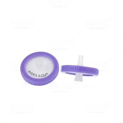 33mm PVDF Hydrophilic Syringe Filter 0.22um with Outer Ring and Printing