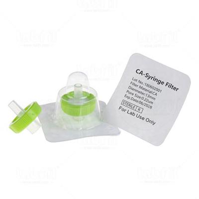 Sterile 13mm CA Syringe Filter 0.22um with Outer Ring.