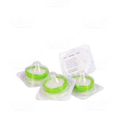 Sterile 33mm PES Syringe Filter 0.22um  with Outer Ring and Printing. 